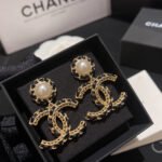 Chanel white leather earrings - Image 6
