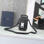 Dior Top Imported Original Embroidery with Imported Cowhide Saddle Handbag