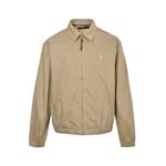 vintage-style jacket with embroidered pony logo