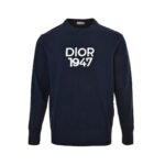 Dior 24Fw 1947 Embroidered Logo Crew Neck Sweater