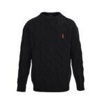 Ralph Lauren Classic Cable Knit Embroidered Logo Crew Neck Sweater