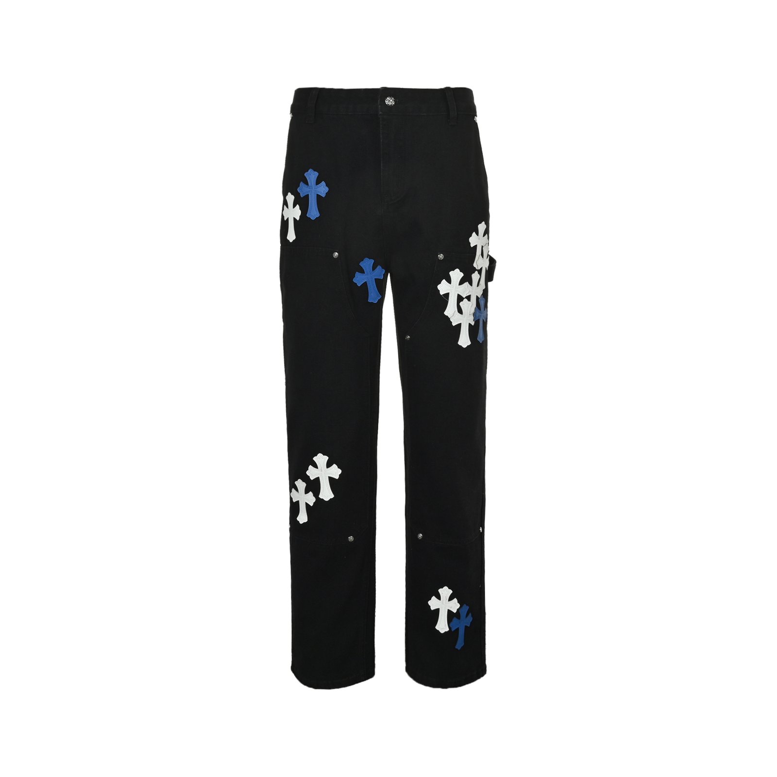 1 Chrome Hearts Cross Embroidered Washed Jeans - Image 1