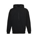 Loewe 24Fw Leather Drawstring Embroidered Logo Hooded Sweatshirt