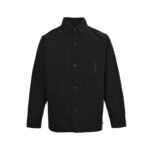 Saint Laurent Pocket Embroidered Letter Canvas Shirt Jacket
