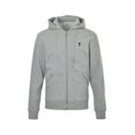 Ami Paris Heart Embroidered Zip-Up Hooded Jacket