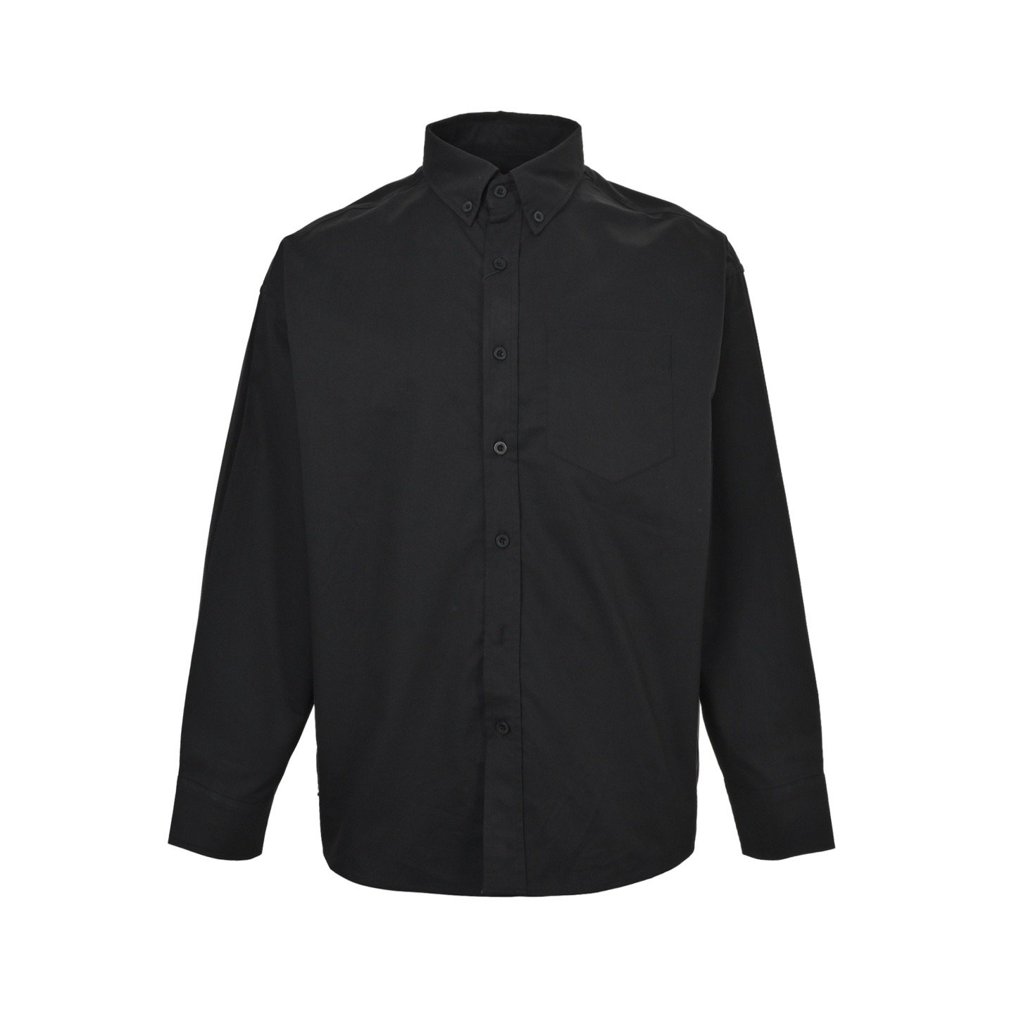 1 Balenciaga classic long-sleeved shirt with rhinestone logo on the back - Image 1