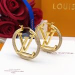 Louis Vuitton's new round diamond studded gold earrings