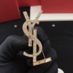 Saint Laurent square diamond brooch - Image 2