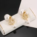 Dior letter pearl earrings - Image 7