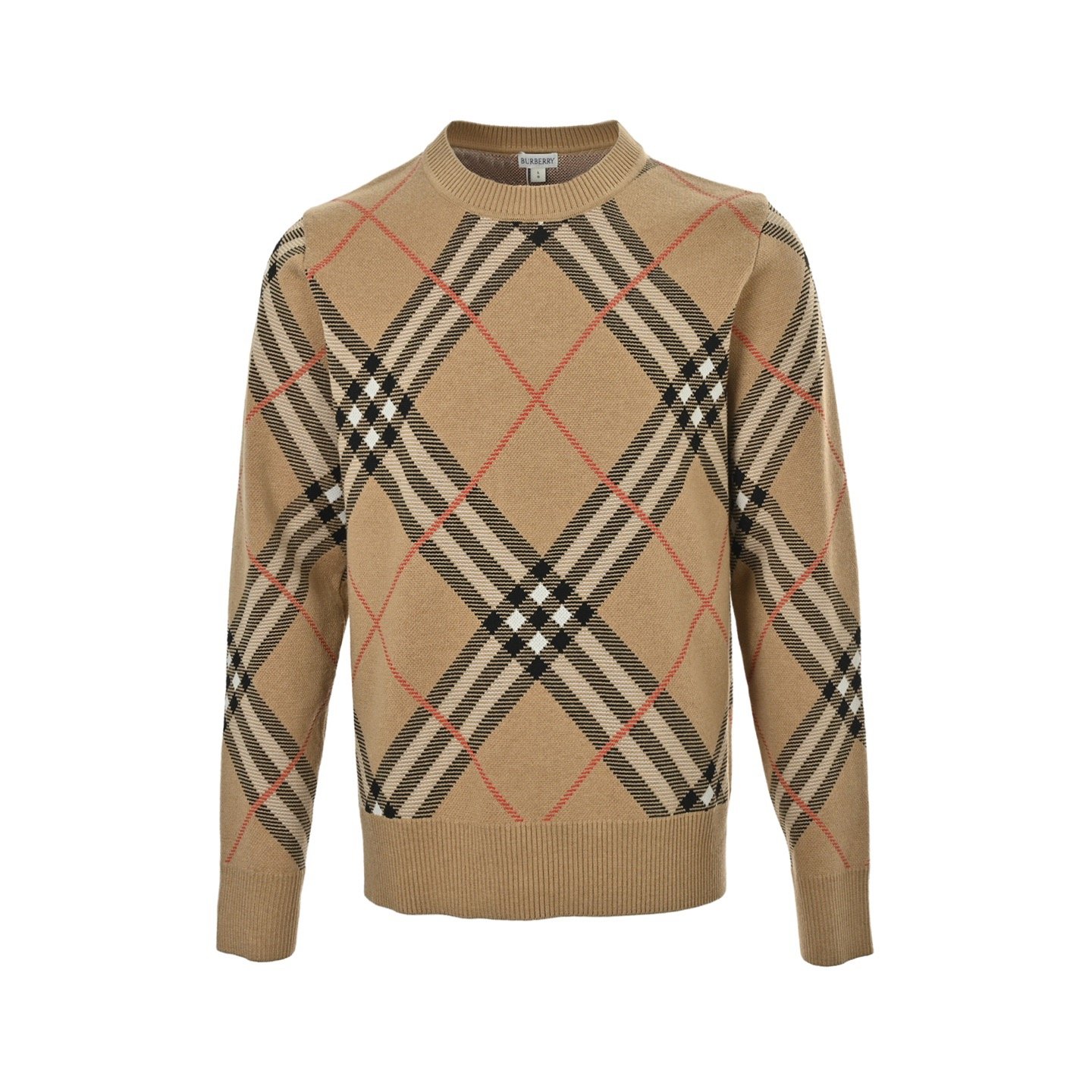 1 Burberry 24FW Herringbone Crewneck Sweater - Image 1