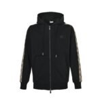 Burberry 25Fw Equestrian Logo Embroidered Ribbon Zip-Up Hooded Jacket