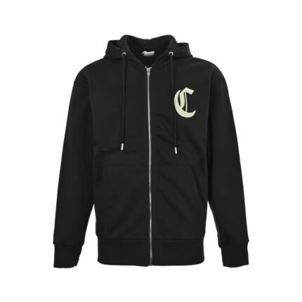 Celine 25Fw Gothic Letter Embroidery Zip-Up Hooded Jacket