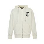 Celine 25Fw Gothic Letter Embroidery Zip-Up Hooded Jacket