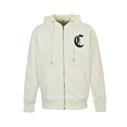 Celine 25Fw Gothic Letter Embroidery Zip-Up Hooded Jacket