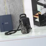 Dior top imported factory embroidery paired with imported cowhide saddle handbag - Image 3