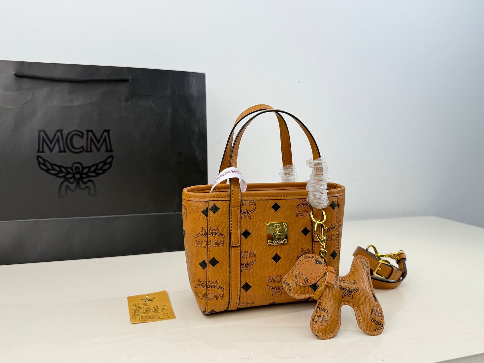 3 MCM Cognac Color Shopping Tote Bag - Image 1