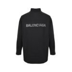 Balenciaga classic long-sleeved shirt with rhinestone logo on the back - Image 2