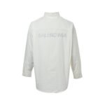 Balenciaga classic long-sleeved shirt with rhinestone logo on the back - Image 2