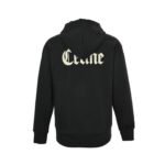 Celine 25Fw Gothic Letter Embroidery Zip-Up Hooded Jacket - Image 3
