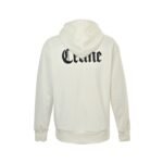 Celine 25Fw Gothic Letter Embroidery Zip-Up Hooded Jacket - Image 3