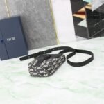 Dior top imported factory embroidery paired with imported cowhide saddle handbag - Image 5