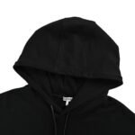 Loewe 24Fw Leather Drawstring Embroidered Logo Hooded Sweatshirt - Image 3