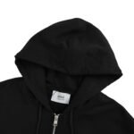 Ami Paris Heart Embroidered Zip-Up Hooded Jacket - Image 2