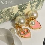 DIOR Love Crystal Diamond Letter CD Earstuds - Image 4