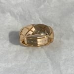 Chanel wide diamond grid smooth ring - Image 5