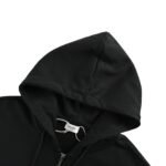 Celine 25Fw Gothic Letter Embroidery Zip-Up Hooded Jacket - Image 4