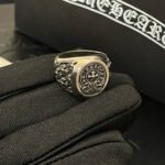 Chrome Hearts Classic Retro Horseshoe print Cross Ring - Image 4