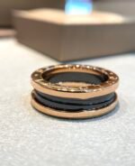 Bulgari Classic Narrow Black Ceramic Ring - Image 5