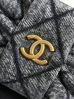 Chanel Genuine Leather 25K Bow Handbag, Small Denim Size, In Stock - Image 4