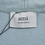 Ami Paris Heart Embroidered Zip-Up Hooded Jacket - Image 5
