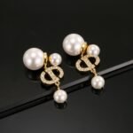 Dior letter pearl earrings - Image 4