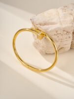 Cartier Classic Nail Bracelet Coarse Edition with Diamond Set at the Head and Tail - Image 3