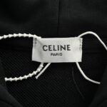 Celine 25Fw Gothic Letter Embroidery Zip-Up Hooded Jacket - Image 5