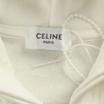 Celine 25Fw Gothic Letter Embroidery Zip-Up Hooded Jacket - Image 2