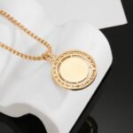 Versace Medusa Face Relief Flower Vine Pattern Necklace - Image 6