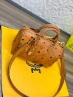 MCM 𝗘𝗹𝗹𝗮𝗩𝗶𝘀𝗲𝘁𝗼𝘀 New Cognac Color Mini # Boston Bag - Image 6