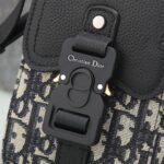 Dior top imported factory embroidery paired with imported cowhide saddle handbag - Image 7