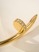 Cartier Classic Nail Bracelet Coarse Edition with Diamond Set at the Head and Tail - Image 7