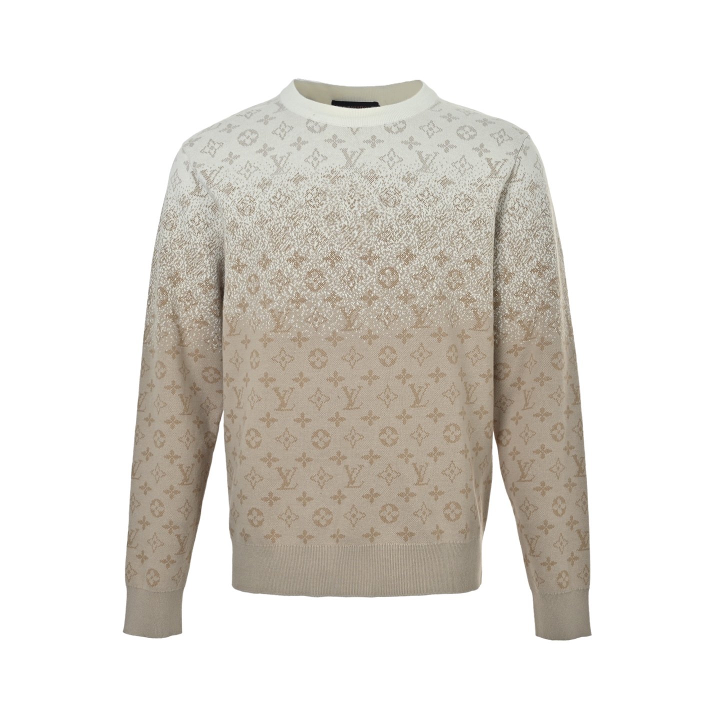 1 Louis Vuitton 25Fw Monogram Jacquard Gradient Crew Neck Sweatshirt - Image 1