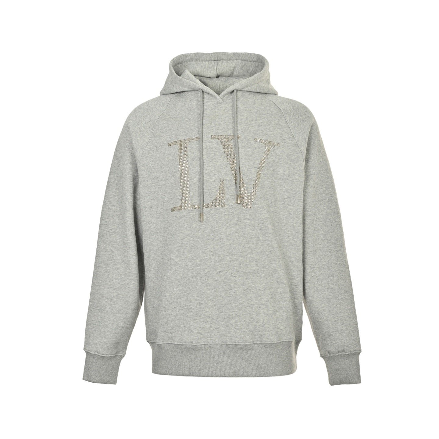 1 Louis Vuitton 25Fw Rhinestone Logo Hoodie - Image 1
