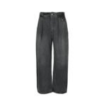 Loewe Leather Patchwork Curved Jeans