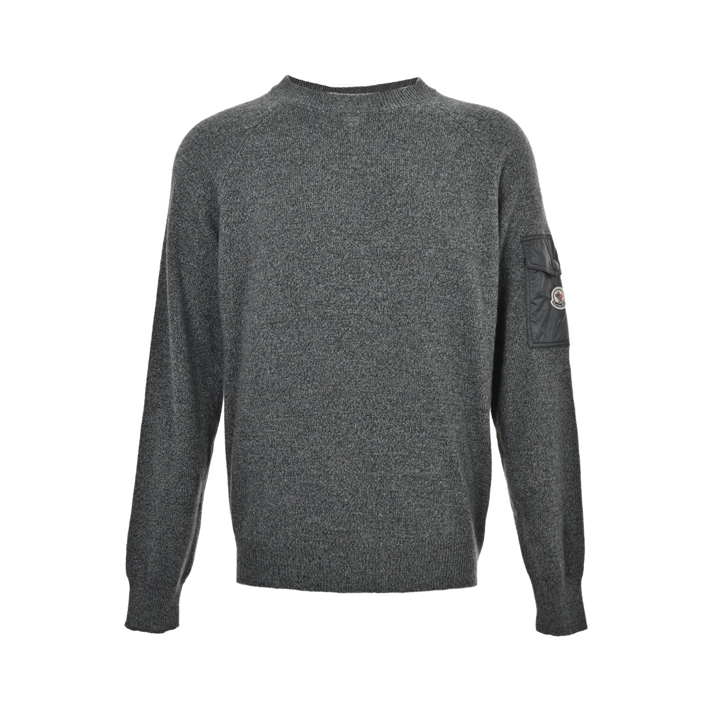 1 Moncler wool and cashmere sleeve pocket knit sweater - Image 1