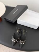 Chanel Pearl Slingback Flats - Image 2