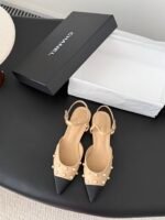 Chanel Pearl Slingback Flats - Image 2