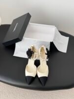 Chanel Pearl Camellia Heels - Image 2