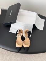 Chanel Pearl Camellia Heels - Image 2